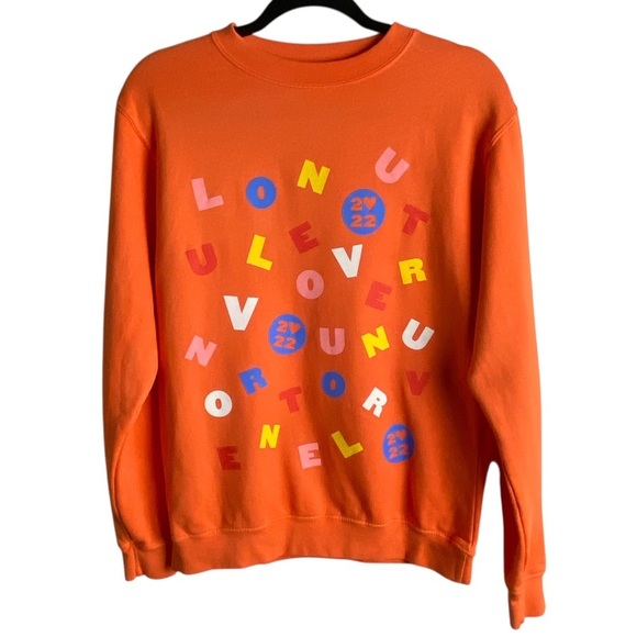 Harry Styles 2022 Love On Tour Love Soup Orange Sweatshirt Size Small Crewneck - Picture 1 of 5